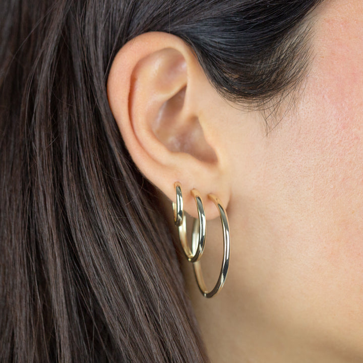  Thin Solid Hoop Earring Combo Set - Adina Eden's Jewels