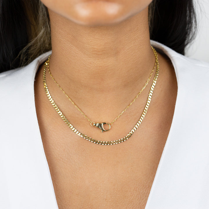  Clasp X Cuban Chain Necklace Combo Set - Adina Eden's Jewels