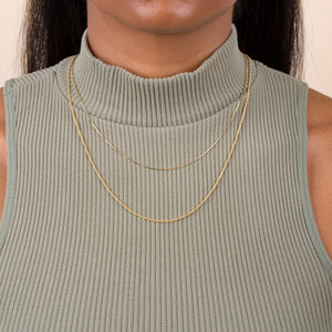  Thin Snake X Rope Chain Necklace Combo Set - Adina Eden's Jewels