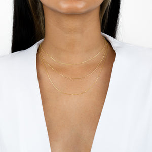  Triple Chain Necklace Combo Set 14K - Adina Eden's Jewels