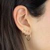  Solid Hoop Earring Combo Set 14K - Adina Eden's Jewels