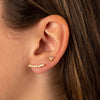  CZ Cluster Threaded Ball Stud Earring - Adina Eden's Jewels