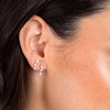 Diamond Triple Teardrop Bar Stud Earring 14K - Adina Eden's Jewels