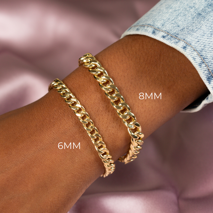  Miami Cuban Chain Bracelet 14K - Adina Eden's Jewels