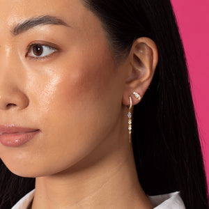  Tiny Multi Shape Bar Stud Earring - Adina Eden's Jewels