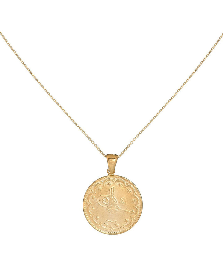 Gold / Thin Chain Vintage Coin Necklace - Adina Eden's Jewels