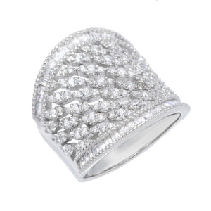 Silver / 6 Pavé Cocktail Ring - Adina Eden's Jewels