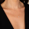  Mini Diamond Pave Outline Stone Heart Necklace 14K - Adina Eden's Jewels