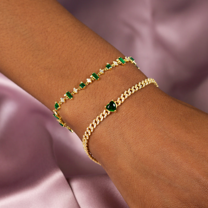  Multi Baguette Stone Bracelet - Adina Eden's Jewels