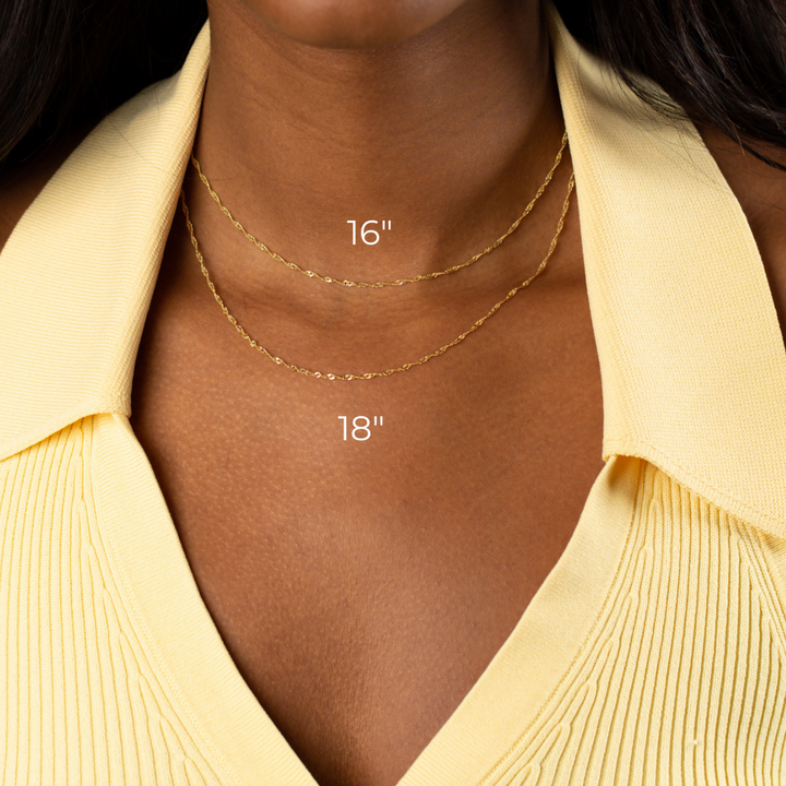 Singapore Chain Necklace 14K - Adina Eden's Jewels