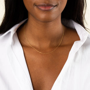 Dainty Cable Chain Necklace 14K - Adina Eden's Jewels