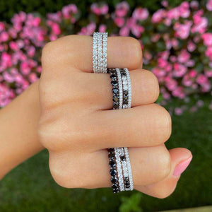  Onyx CZ Ring Combo Set - Adina Eden's Jewels