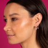 Diamond Bezel Shaker Huggie Earring 14K - Adina Eden's Jewels