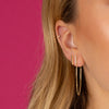  Solid Bar Stud Earring 14K - Adina Eden's Jewels