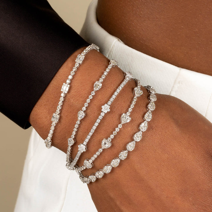  Pavé Teardrop Diamond Bracelet 14K - Adina Eden's Jewels