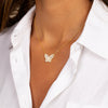  Large Pavé X Baguette Butterfly Necklace - Adina Eden's Jewels