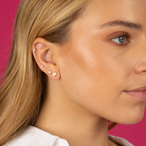  Marquise Bezel Stud Earring - Adina Eden's Jewels