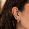  Diamond Illusion Curb Chain Hoop Earring 14K - Adina Eden's Jewels