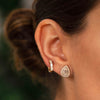  Pear Diamond Illusion Stud Earring 14K - Adina Eden's Jewels