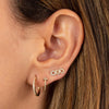  Pavé Chain Link Bar Stud Earring 14K - Adina Eden's Jewels