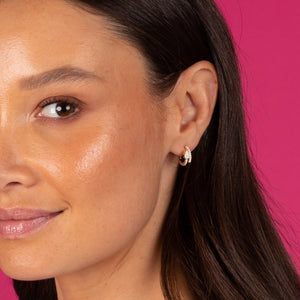  Pavé Spike Double Huggie Earring - Adina Eden's Jewels