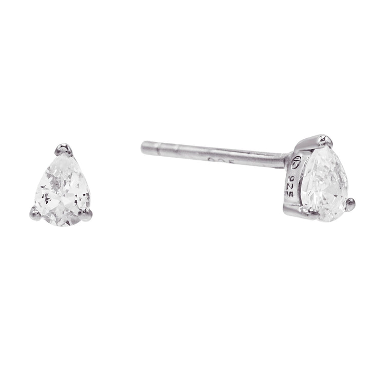 Silver Mini Teardrop Stud Earring - Adina Eden's Jewels