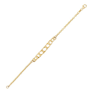 14K Gold Hard Chain Bracelet 14K - Adina Eden's Jewels