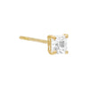 14K Gold / 3 MM / Single Princess Cut Stud Earring 14K - Adina Eden's Jewels