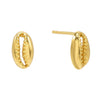 Gold Mini Shell Stud Earring - Adina Eden's Jewels