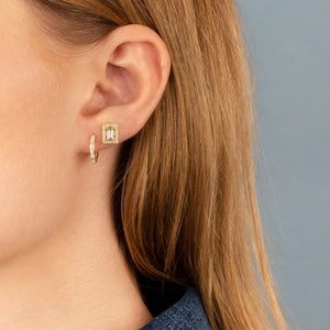  Illusion Baguette Stud Earring - Adina Eden's Jewels