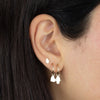  Solid Hamsa Threaded Stud Earring 14K - Adina Eden's Jewels