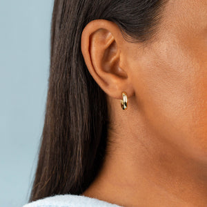  CZ Baguette Huggie Earring - Adina Eden's Jewels