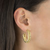  Chunky Double Curb Chain Hoop Earring - Adina Eden's Jewels