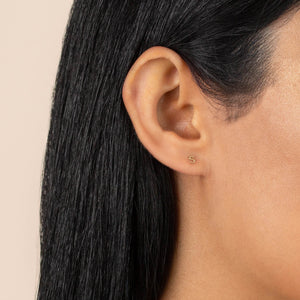  Tiny Letter Stud Earring 14K - Adina Eden's Jewels