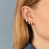  CZ Mini Multi Stone Huggie Earring - Adina Eden's Jewels