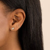  Diamond Sapphire Evil Eye Stud Earring 14K - Adina Eden's Jewels