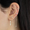  Diamond By the Yard Chain Stud Earring 14K - Adina Eden's Jewels