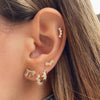  Triple Flower Threaded Stud Earring - Adina Eden's Jewels
