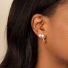  Pearl Stud x Twisted Hoop Earring Set - Adina Eden's Jewels
