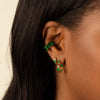  Colored CZ X Enamel Hoop Earring - Adina Eden's Jewels