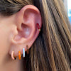  Neutral Enamel Huggie Earring - Adina Eden's Jewels