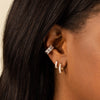  CZ Princess Cut Huggie Earring - Adina Eden's Jewels