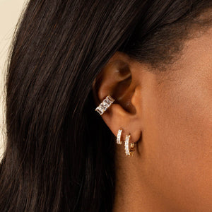  Colored Princess Cut Huggie Earring - Adina Eden's Jewels