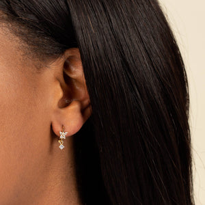  Butterfly CZ Huggie Earring - Adina Eden's Jewels