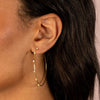  CZ Stationed Thin Hoop Earring - Adina Eden's Jewels