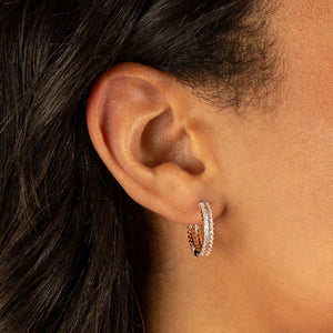  Thin Baguette Huggie Earring - Adina Eden's Jewels