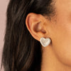  Large Pavé Heart Earring - Adina Eden's Jewels