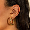  Curved Tube Hoop Earring - Adina Eden's Jewels
