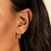  Twisted Oval Huggie Earring - Adina Eden's Jewels