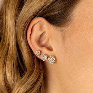  Crystal Flower Stud Earring - Adina Eden's Jewels